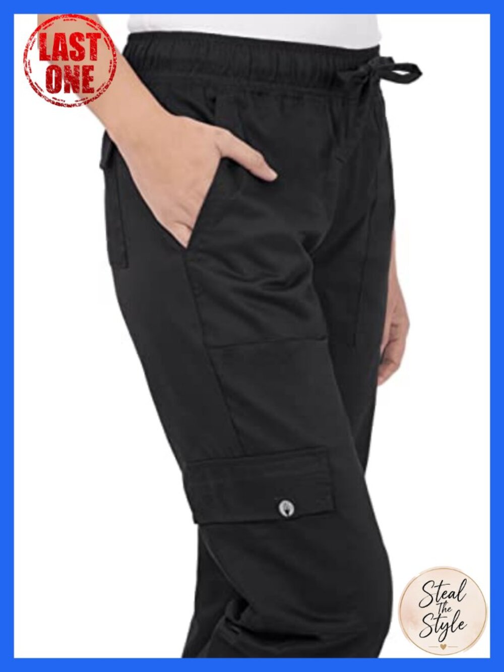 Cargo Chef Pants Relaxed Fit Tapered Leg Work Uniform